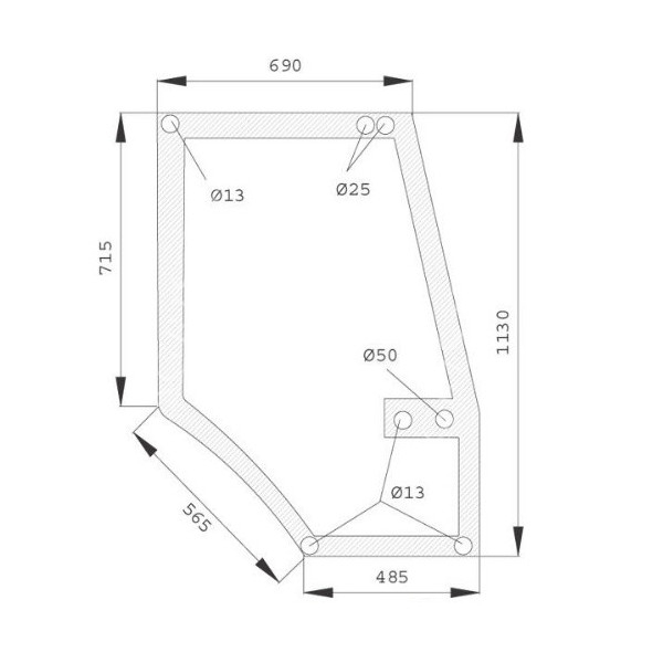 AKK2210 Szyba drzwi Case 5000 P