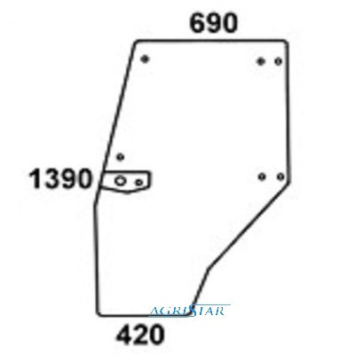AKK2280 Szyba drzwi lewa