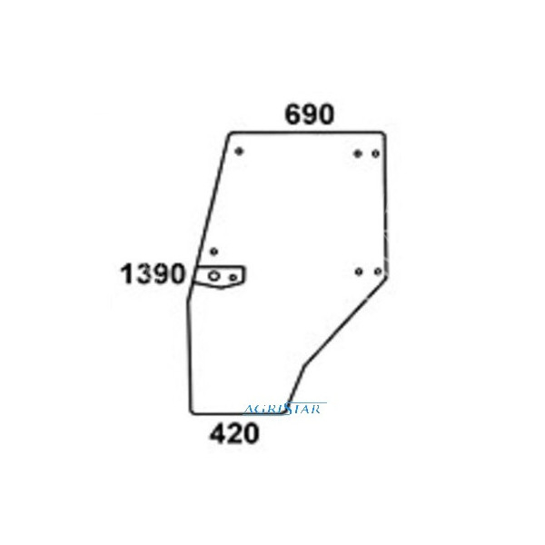 AKK2280 Szyba drzwi lewa