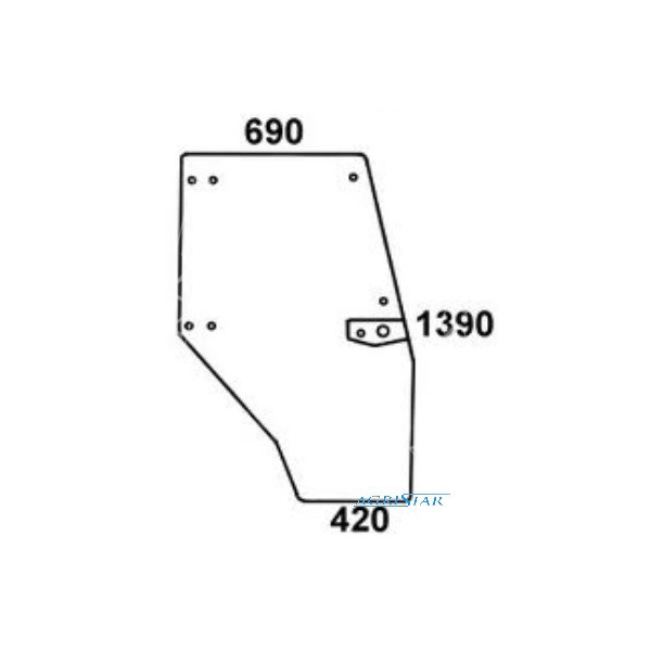 AKK2281 Szyba drzwi prawa