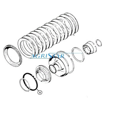 O-ring tłoka kosza skrzyni biegów Case 580g 580f