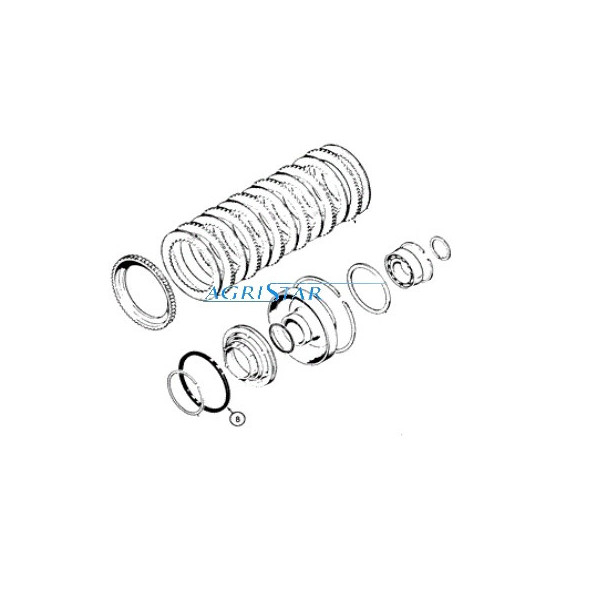 O-ring tłoka kosza skrzyni biegów Case 580g 580f