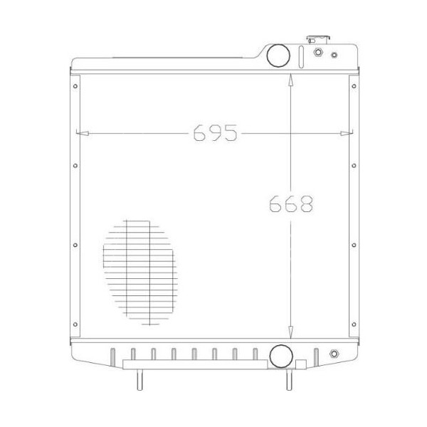Chłodnica wody silnika Case MAGNUM 7110,7120,7130,7140,7210,7220,7230,7240 A190663 A184439 A18444