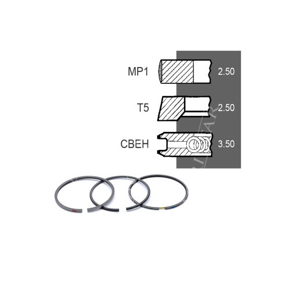 SCY4062 Pierścienie 105mm 3szt. 2,5x2,5x3,5mm