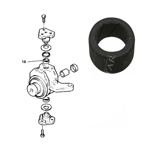 Łożysko tulejka przegubowa jabłko sworznia zwrotnicy claas scorpion new holland lm430 manitou mt mlt 634