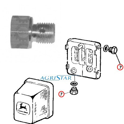Śrubka odpowietrznik filtra paliwa John Deere 1177 1075 1085 1640 1840 2040 2140 3140 3640 2850 2650 R48071