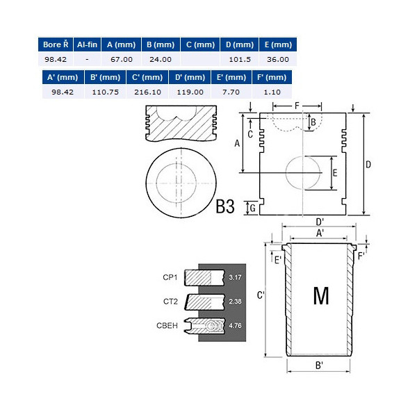 SCY1006 Zestaw naprawczy silnika D179 D358 D239