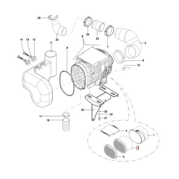 FPO4034 Filtr kabinowy duży 84497755, P635903, CP24420, CP 24 420, 4288978M1, SA17375, SL82508