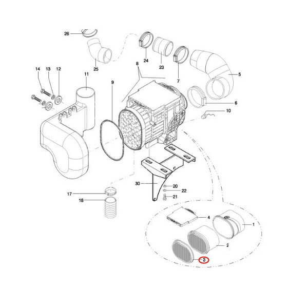 FPO4035 Filtr kabinowy mały