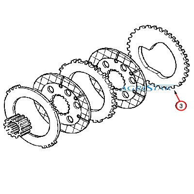 Przekładka płyta hamulcowa 230x9mm Case New Holland Massey Ferguson Renault 086193399M1, 11709335, 19197, 2043057, 219000718, 30