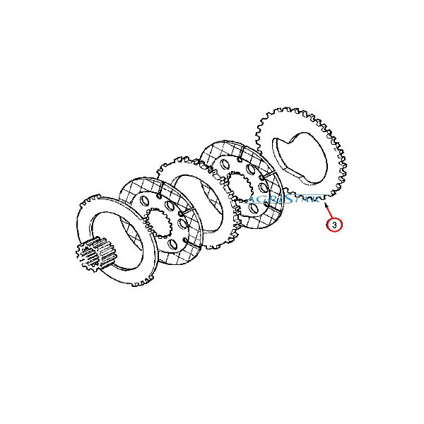 Przekładka płyta hamulcowa 230x9mm Case New Holland Massey Ferguson Renault 086193399M1, 11709335, 19197, 2043057, 219000718, 30