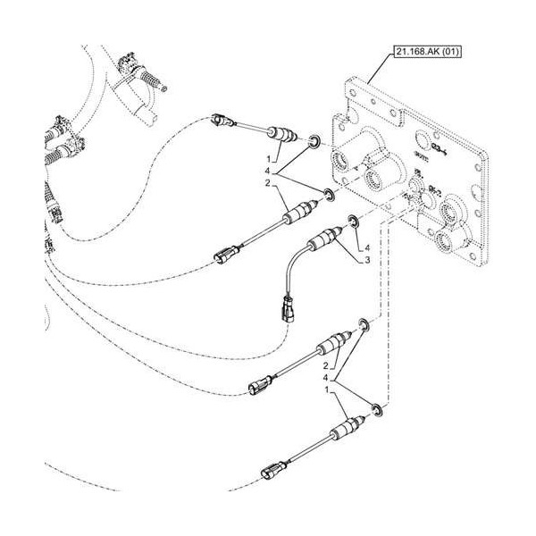 Czujnik skrzyni biegów New Holland t4 T5040, T5050, T5060, T5070, TL100 TL90, Case FARMALL JX1085C   JX1090U   JX1095C 87585979