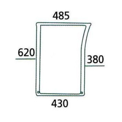 AKK2038 Szyba przednia dolna prawa