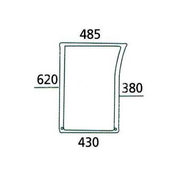 AKK2038 Szyba przednia dolna prawa