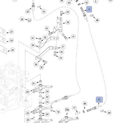 Linka sterowania hydrauliką Case MX McCormick 352716A1