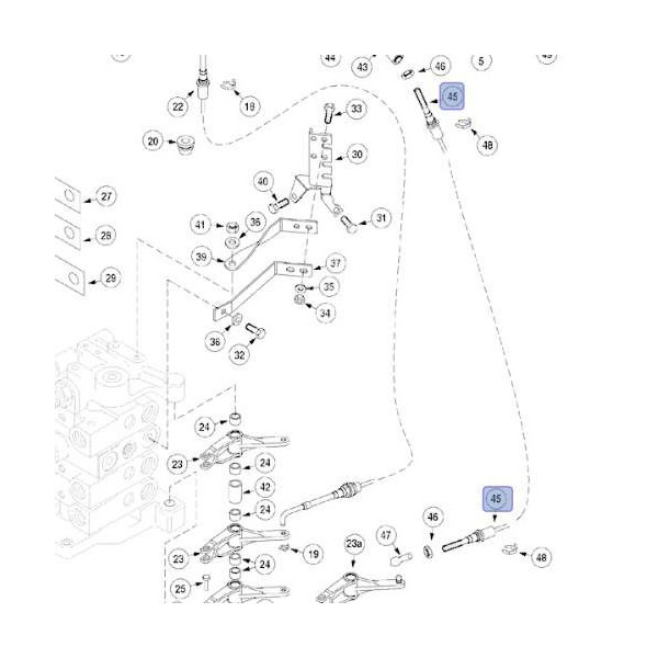 Linka sterowania hydrauliką 352716A1 Case MX MX100 MX110  MX120  MX135 MX 170 MX 180 McCormick MTX MTX110 MTX125 MTX150 MTX175