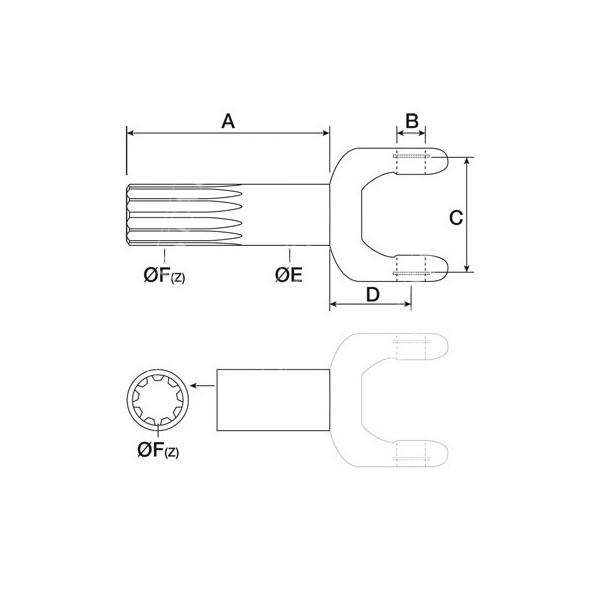 PON3533 Wałek napędowy długi