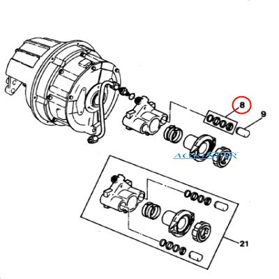 Zestaw uszczelnień tłoczka wysprzęglika 3900279m91 Massey Ferguson 3670 3680 3690