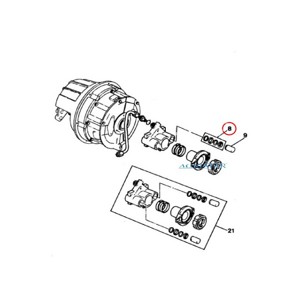 Zestaw uszczelnień tłoczka wysprzęglika 3900279m91 Massey Ferguson 3670 3680 3690