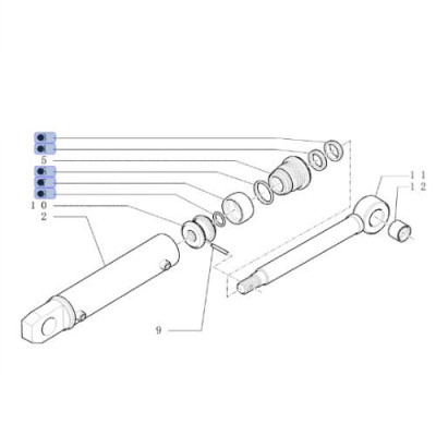 Uszczelniacze Zestaw uszczelnień siłownika szczęki krokodyla NEW HOLLAND LB90 lb95 lb110 lb115 FIAT KOBELCO FB
