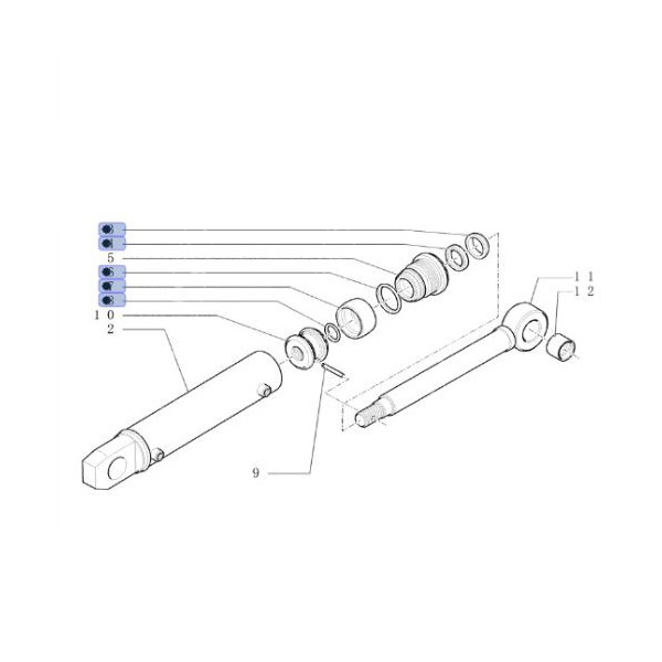 Uszczelniacze Zestaw uszczelnień siłownika szczęki krokodyla NEW HOLLAND LB90 lb95 lb110 lb115 FIAT KOBELCO FB
