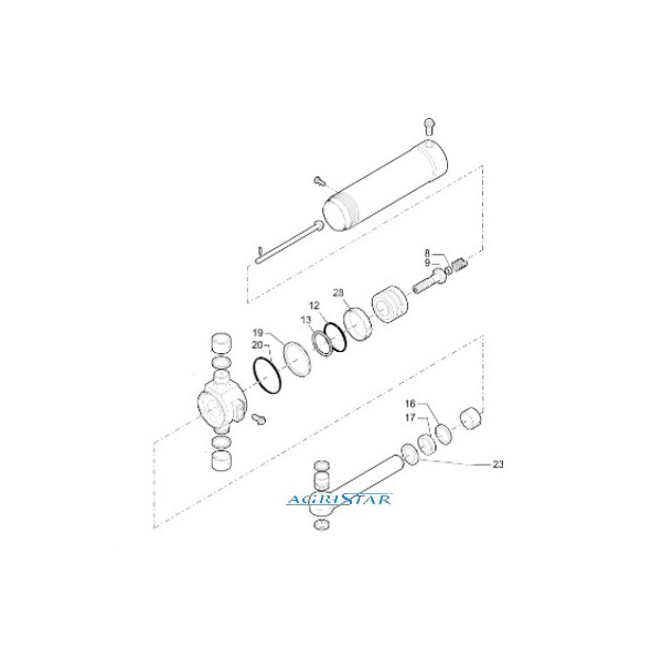 Zestaw uszczelnień siłownika obrotu ramienia 51/110mm Case 580SR, 590SR, 695SR 580ST, 580ST, 695ST New Holland NH95 LB110 LB115