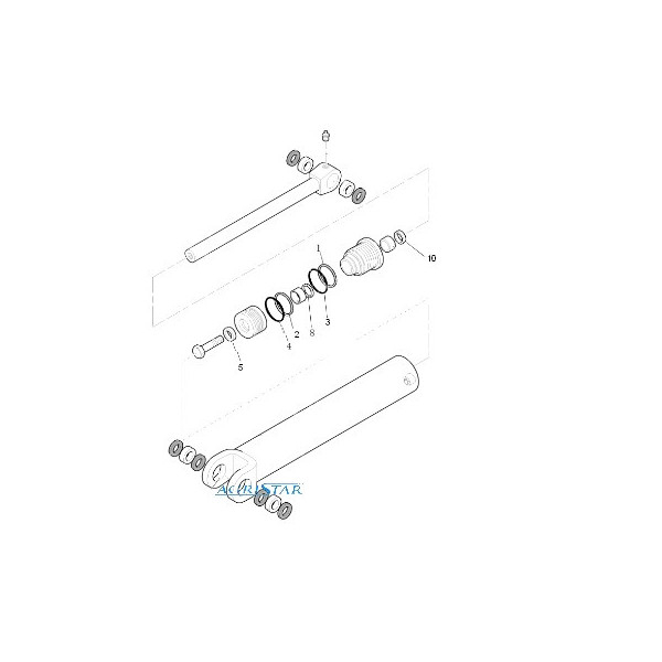Zestaw uszczelniaczy siłownika koparki 85819350 Case 695SM 580SR, 590SR, 695SR New Holland NH75, NH85, NH95, LB75, LB85, LB90, L