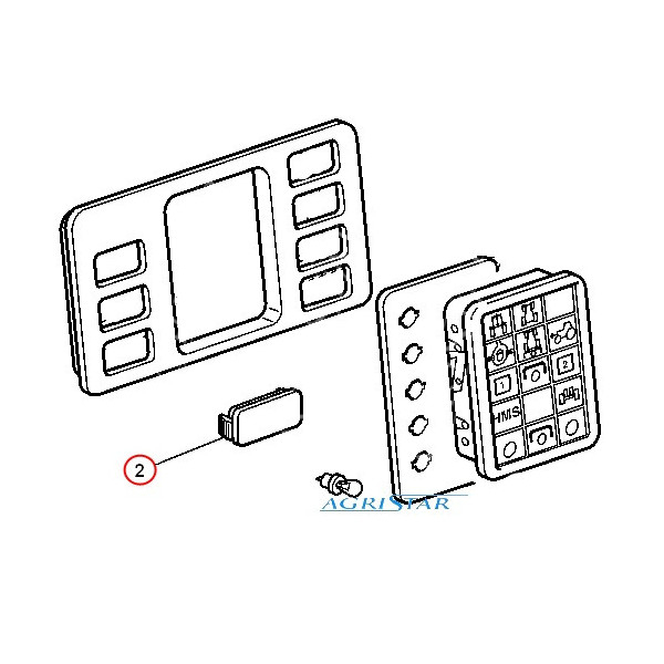 Zaślepka przycisku John Deere L114509 6610 6810 6910 6420 6620 6820 6920 6430 6630 6830 premium