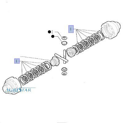 Przekładka sprzęgła mechanizmu różnicowego Case 695SR 695SM New Holland LB115 Case MX150 MX170 Deutz CAR113880