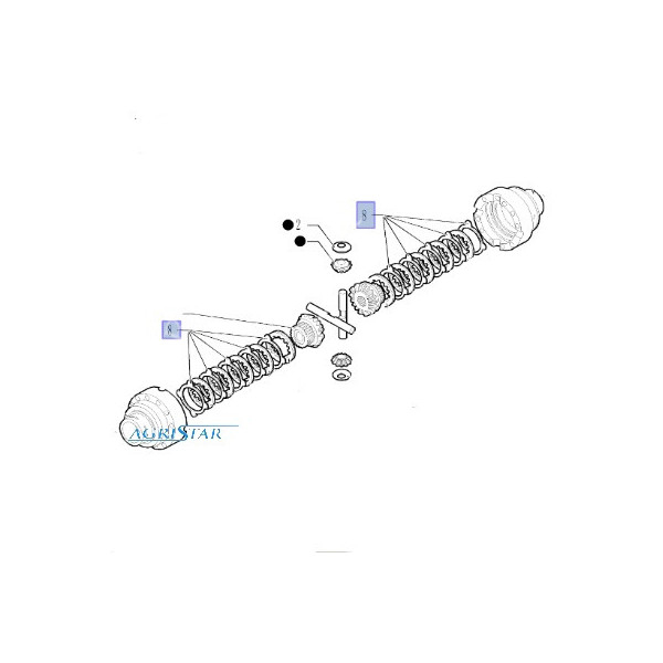 Przekładka sprzęgła mechanizmu różnicowego Case 695SR 695SM New Holland LB115 Case MX150 MX170 Deutz CAR113880