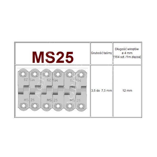 ZZ-Łącznik pasów stal galwanizowana MS25
