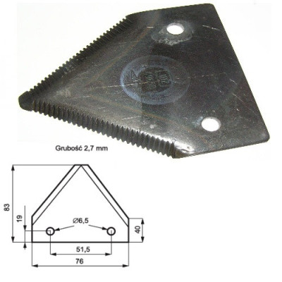 CT01-676234 Nożyk górnoryflowany