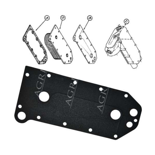 Uszczelka chłodnicy oleju silnika Case  Magnum 7140, 7150, 7210, 7220, 7230, 7240, 7250, MX 180, 200, 210, 220, 230 cummins