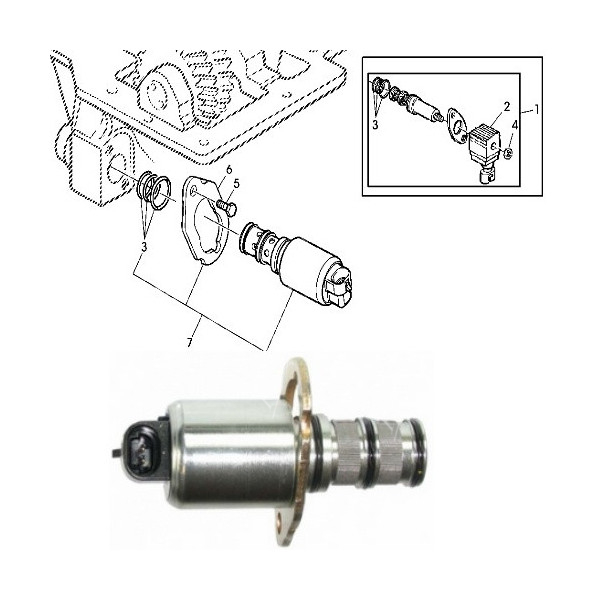 Elektrozawór przedniego napędu John Deere 5000 6000 7000 8000 RE159087 , RE190712 RE211158 , RE54872