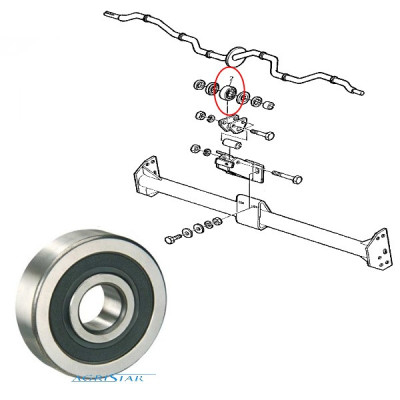JŁ03-JD10241 Łożysko podpory wału wytrząsaczy