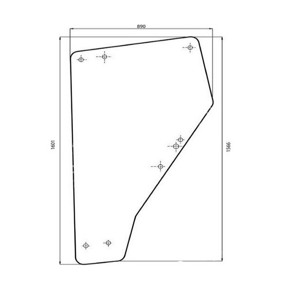 AKK2285 Szyba drzwi P/L