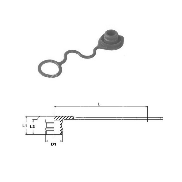HYD5201 Pokrywa gniazda HP ISO 12,5 - czerwona