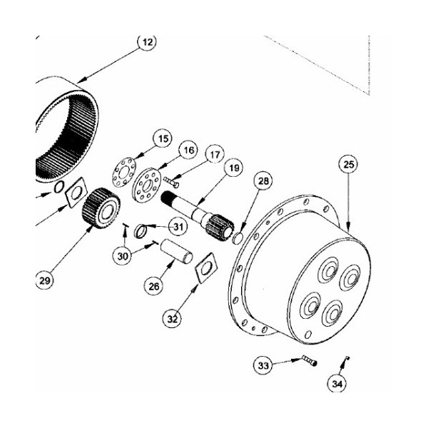 Satelita koło zębate zwolnicy Case Magnum 310 Mx 210 285 New Holland T8010 T8020 T8030 T8040 T8050 TG 316328A1 87776136