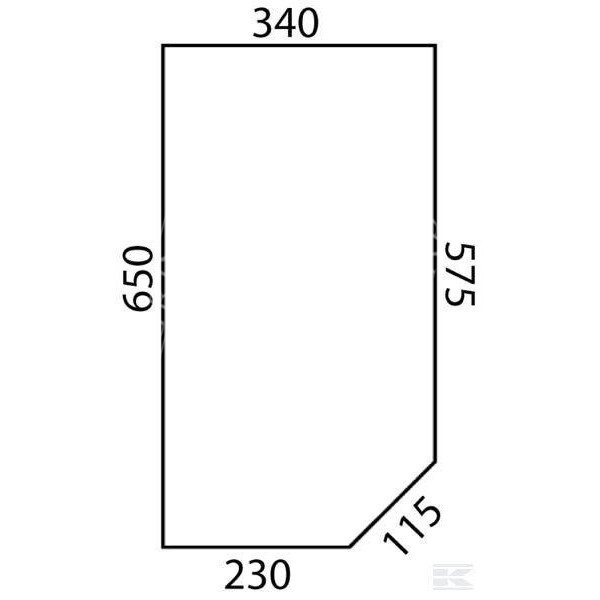 AKK2040 Szyba przednia dolna L