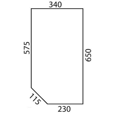 AKK2041 Szyba przednia dolna P