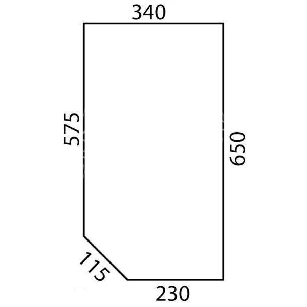AKK2041 Szyba przednia dolna P