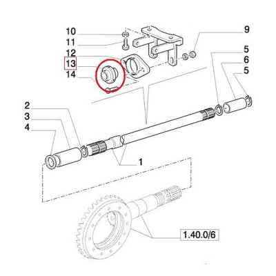 PON2068 Łożysko zawieszenia wału napędowego