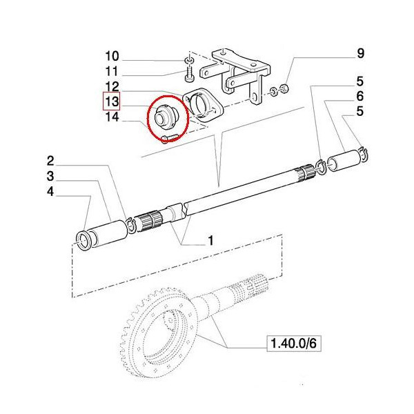 PON2068 Łożysko zawieszenia wału napędowego