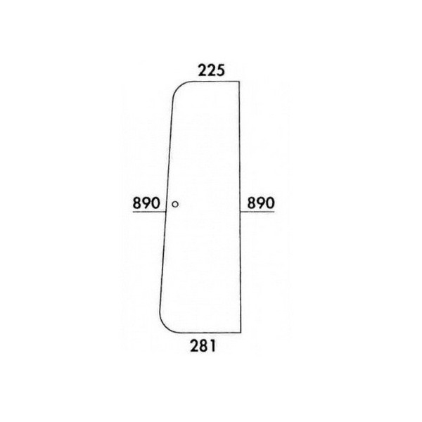 AKK2286 Szyba drzwi uchylna P/L