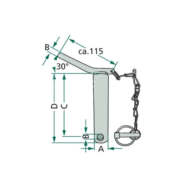 TRP4312 Sworzeń z zawleczką 28x135mm