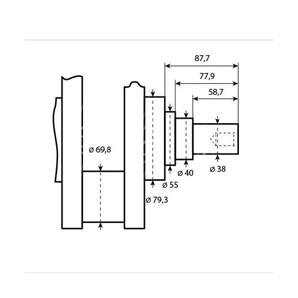Wał korbowy John Deere 4C 60mm RE20585 RE36605 RE44468 RE65224