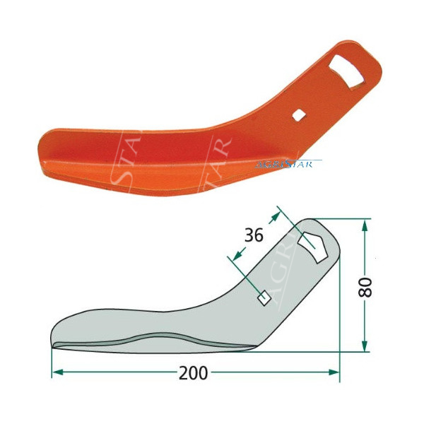 AM-953818 Stopka ślizgowa lewa