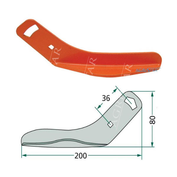 AM-953819 Stopka ślizgowa prawa