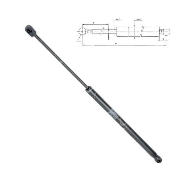 AKK3309 Siłownik gazowy maski Al174088, AL152006 John Deere 6120 6220 6320 6420