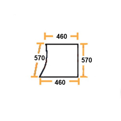 AKK2045 Szyba przednia dolna prawa